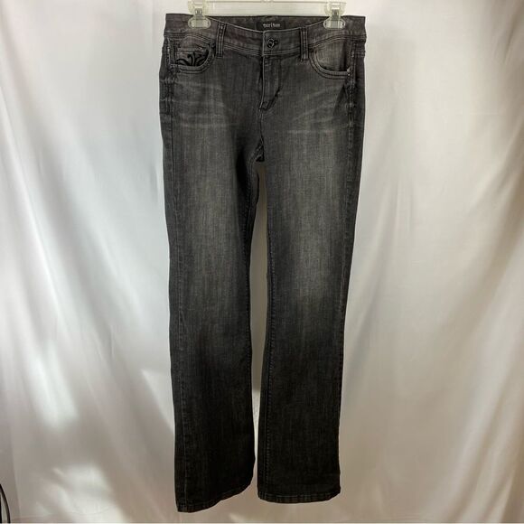White House Black Market Denim - White House Black Market, Boot Leg Jeans, Size 4R, Black